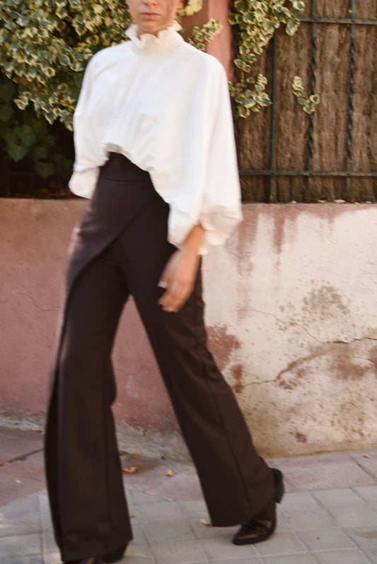 PANTALON DOUBLE MARRON