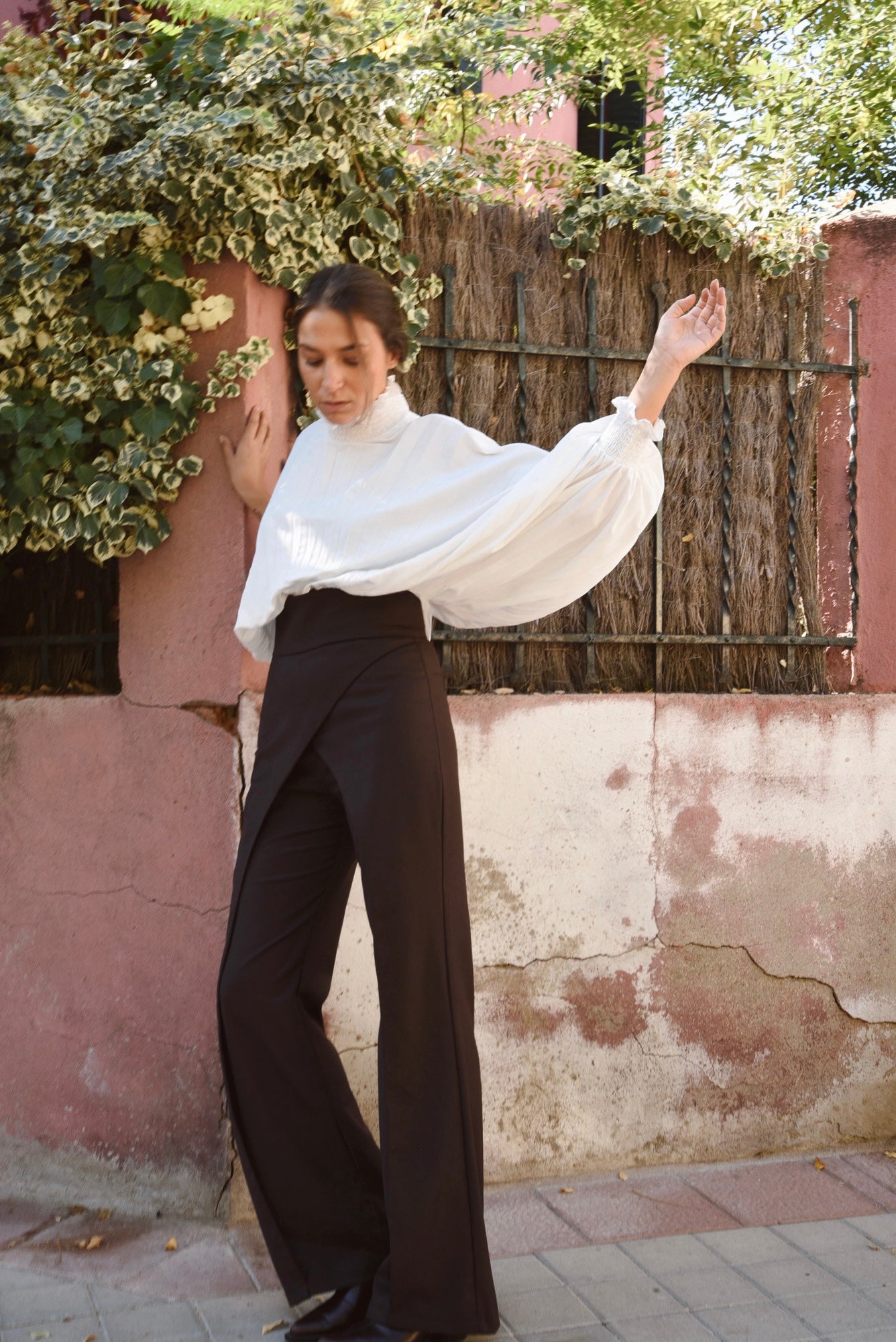 PANTALON DOUBLE MARRON