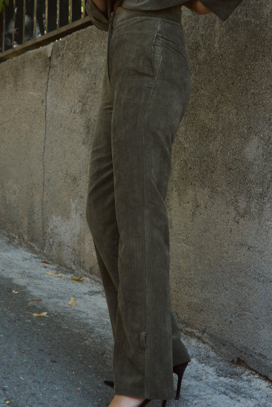 PANTALON FIG VERT