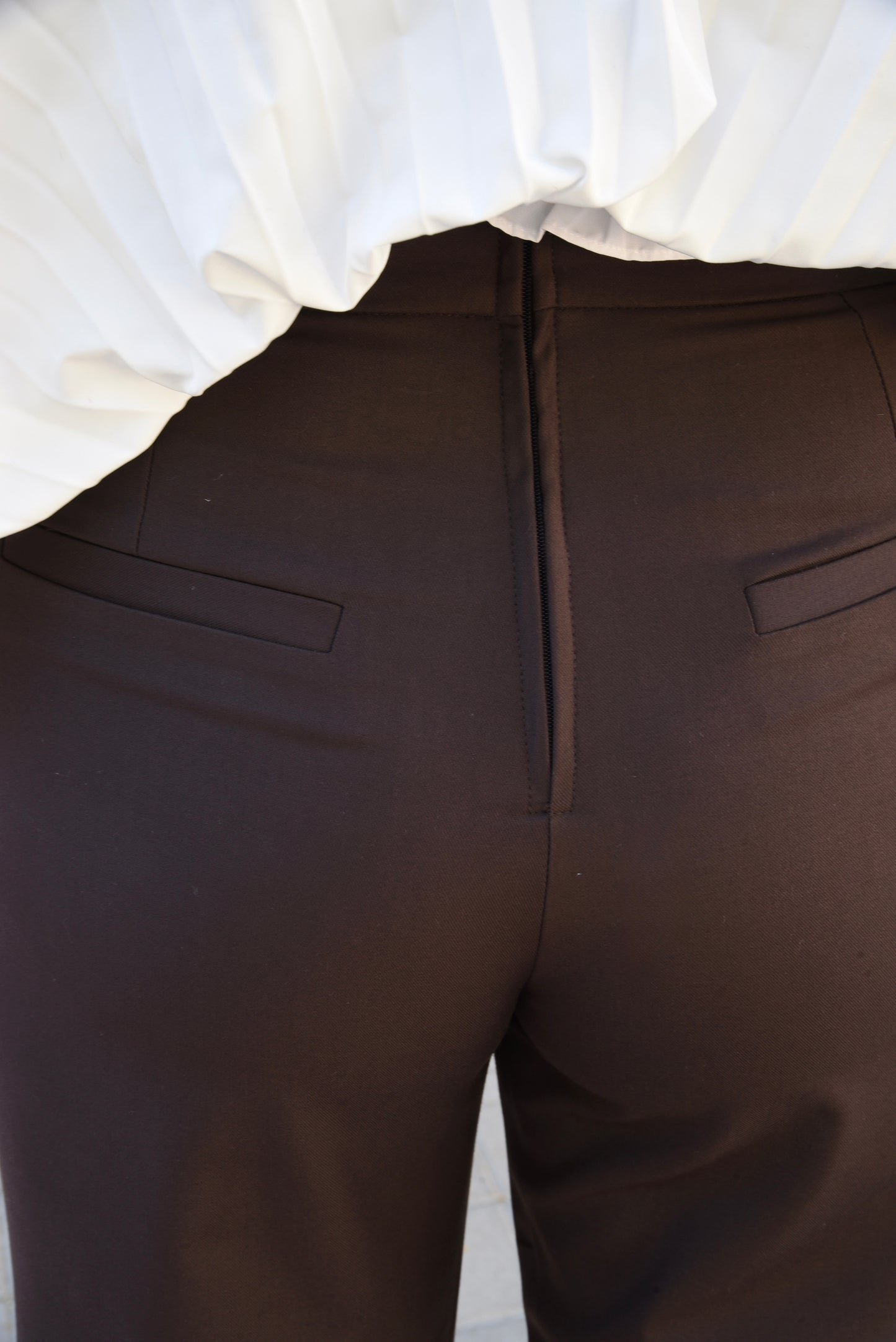 PANTALON DOUBLE MARRON